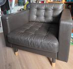 IKEA Landskrona fauteuil - donkerbruin, Huis en Inrichting, Fauteuils, Ophalen, Gebruikt, 75 tot 100 cm, Leer