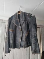 Vintage motorjack, dames of heren, maat S, Ophalen of Verzenden, Tweedehands, Heren, Jas | leer