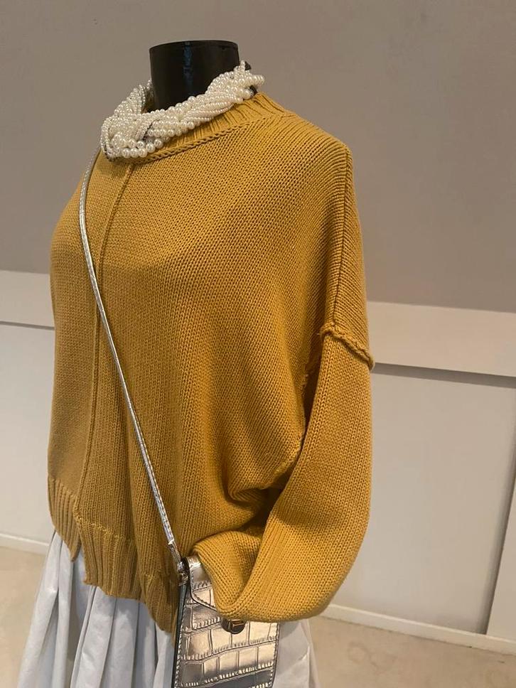 Okergele Trui van Zara, Kleding | Dames, Truien en Vesten, Zo goed als nieuw, Maat 42/44 (L), Geel, Ophalen of Verzenden