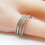 2 zilveren stackringen, Verzenden, Nvt, Met edelsteen, Dame