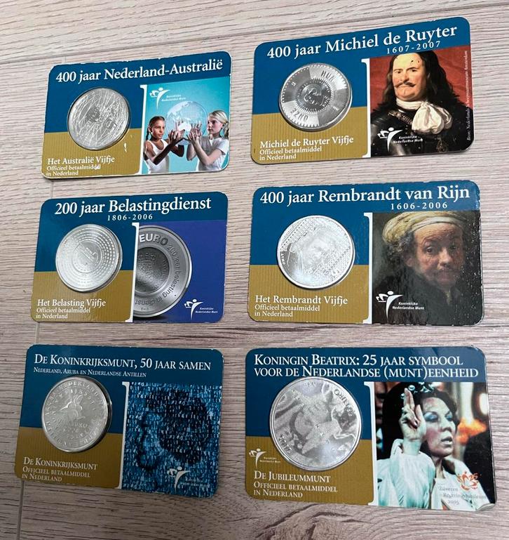 Zilver coincards, Postzegels en Munten, Munten | Nederland, Setje, Euro's, Koningin Beatrix, Zilver, Ophalen of Verzenden