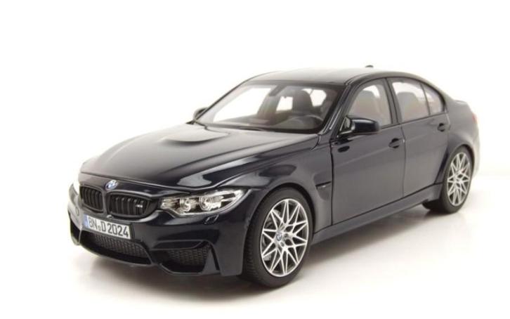 1:18 BMW M3 Competition uit 2018 Blauw metallic Norev, Hobby en Vrije tijd, Modelauto's | 1:18, Nieuw, Auto, Norev, Ophalen of Verzenden