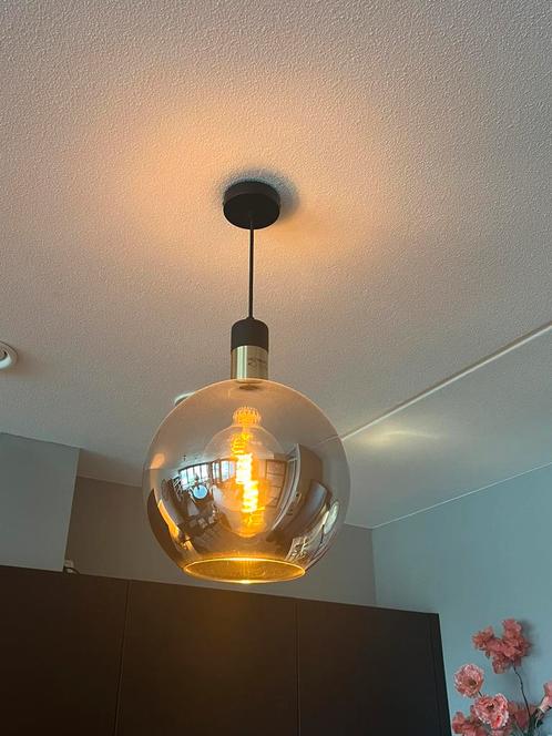 De Lucide hanglamp Julius bol 28cm, Huis en Inrichting, Lampen | Hanglampen, Zo goed als nieuw, Minder dan 50 cm, Glas, Ophalen of Verzenden