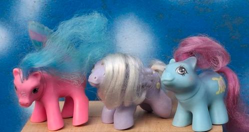 My Little Pony . 3 baby pony's.  Hasbro. '82 & '88., Kinderen en Baby's, Speelgoed | My Little Pony, Zo goed als nieuw, Ophalen