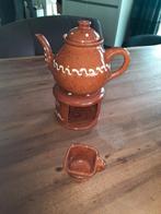 Workumer Aardewerk, keramiek Theepot met Warmhouder en Kopje, Ophalen of Verzenden
