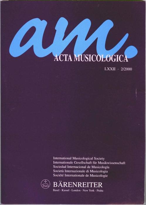 Acta Musicologica 2-2000, Boeken, Muziek, Zo goed als nieuw, Genre of Stijl, Ophalen of Verzenden