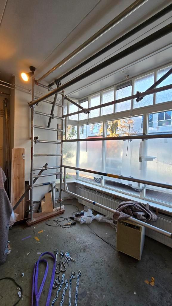 Steiger materiaal oud ijzer, Doe-het-zelf en Verbouw, Steigers, Gebruikt, Overige typen, 2 tot 5 meter, Ophalen