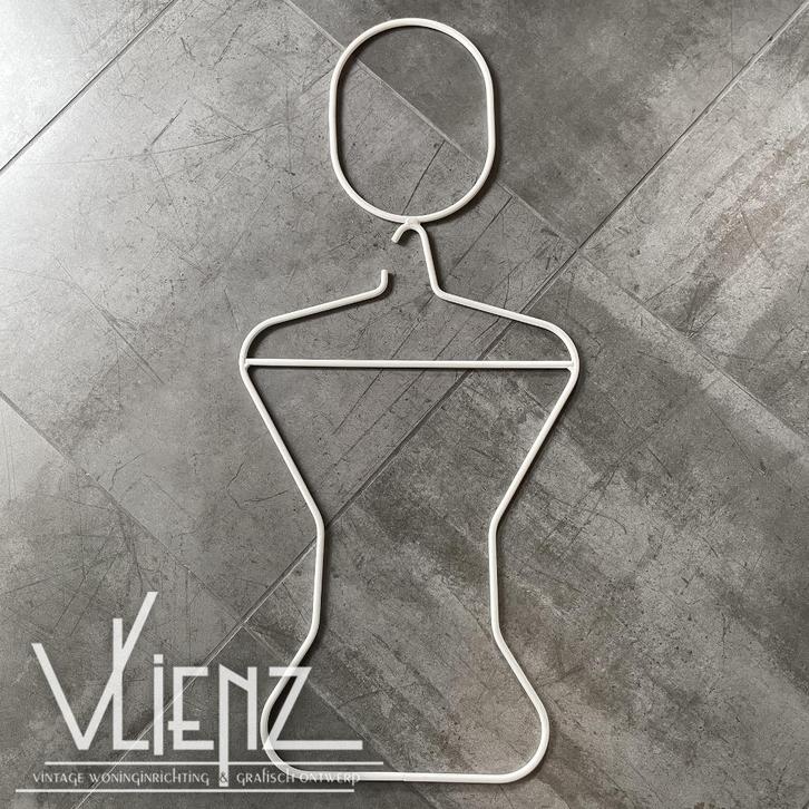 Vintage wit metalen paspop, kledinghanger retro torso, Verzamelen, Retro, Huis en Inrichting, Ophalen