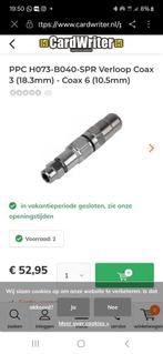 PPC H073-B040-SPR Verloop Coax Adapter, Ophalen of Verzenden, Nieuw, Coaxiale kabel