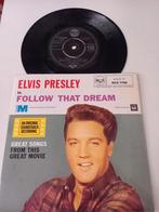 Elvis Presley ep - Follow that dream., Ophalen of Verzenden, Zo goed als nieuw, Pop, EP