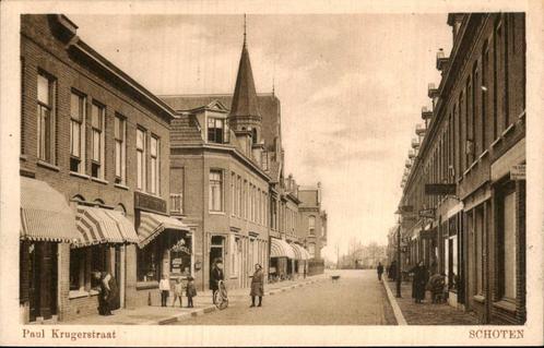 Schoten - Paul Krugerstraat, Verzamelen, Ansichtkaarten | Nederland, Ongelopen, Noord-Holland, Voor 1920, Ophalen of Verzenden