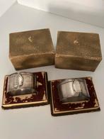 2 Zilveren Servetringen in Originele Doos, Ophalen of Verzenden, Zilver