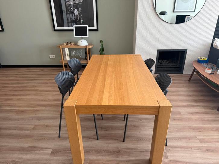 IKEA eettafel 180x90 cm – licht eikenfineer, 6-persoons, Huis en Inrichting, Tafels | Eettafels, Gebruikt, 50 tot 100 cm, 150 tot 200 cm