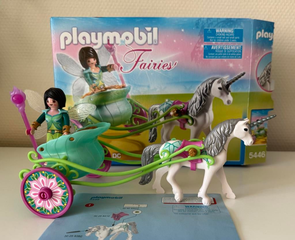 Playmobil Fairies 5446 - Fee met Eenhoornkoets, Ophalen of Verzenden, Zo goed als nieuw, Complete set