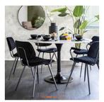 Eleonora Eettafel marmer rond wit 120x76cm, Huis en Inrichting, Tafels | Eettafels, Ophalen of Verzenden, Zo goed als nieuw, Rond