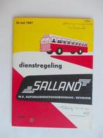 SALLAND DEVENTER DIENSTREGELING 28 MEI 1967, Verzamelen, Ophalen of Verzenden, Bus of Metro, Boek of Tijdschrift