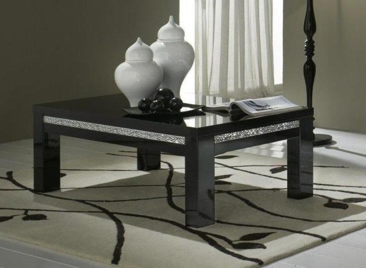 Salontafel MDF Forever Chrome Hoogglans zwart -SALE-, Huis en Inrichting, Tafels | Salontafels, Nieuw, Minder dan 50 cm, 50 tot 100 cm