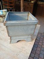 Zinken bloembak I.z.g.s., Tuin en Terras, Kassen, Ophalen of Verzenden, Glas, Zo goed als nieuw, Staal