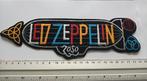 Led Zeppelin vintage 1990 shaped backpatch bp361-- 7x25 cm, Verzamelen, Muziek, Artiesten en Beroemdheden, Nieuw, Kleding, Verzenden