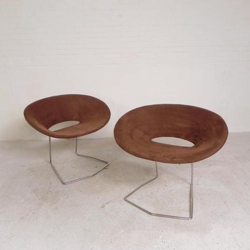 Set van 2 designstoelen in de stijl van Artifort, Leolux, Pi, Antiek en Kunst, Antiek | Meubels | Stoelen en Banken, Ophalen of Verzenden