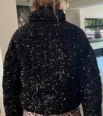 Prachtige glitterjas van my queen, Kleding | Dames, Jassen | Winter, Ophalen, Zo goed als nieuw, Maat 42/44 (L), Zwart
