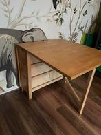 Inklapbare mooie kwaliteit eettafel met opberglades, Huis en Inrichting, Tafels | Eettafels, Ophalen, Zo goed als nieuw, Rechthoekig