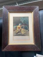 Prent AH Payne Dame met luit, Antiek en Kunst, Kunst | Schilderijen | Klassiek, Ophalen of Verzenden