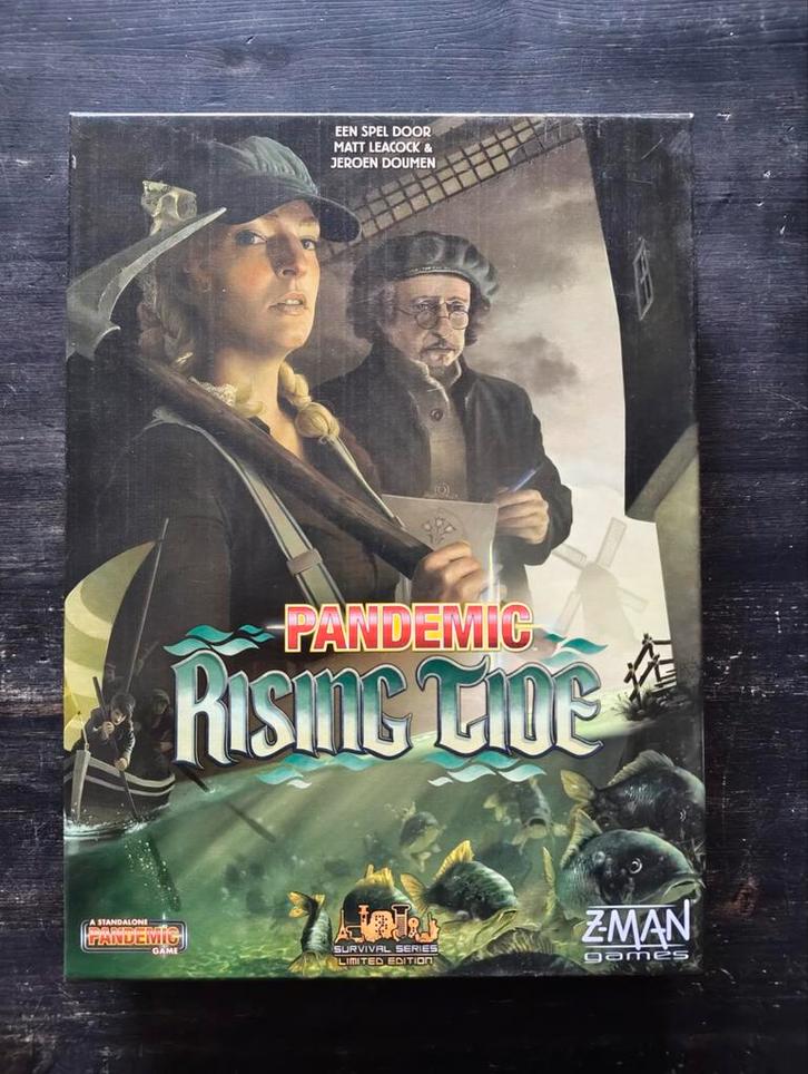 Pandemic Rising Tide Bordspel - Red Nederland!, Hobby en Vrije tijd, Gezelschapsspellen | Bordspellen, Zo goed als nieuw, Drie of vier spelers