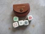 Oude reclame dobbel stenen, Vulcaan, fabriek Meppel ? poker, Verzenden, Gebruikt, Gebruiksvoorwerp
