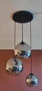 Glazen hanglamp smoked loods 5, Ophalen of Verzenden, Zo goed als nieuw, Glas, Modern
