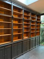 Landelijke Engelse Boekenkasten Bibliotheekkasten Inndoors, Nieuw, 25 tot 50 cm, 200 cm of meer, Teakhout