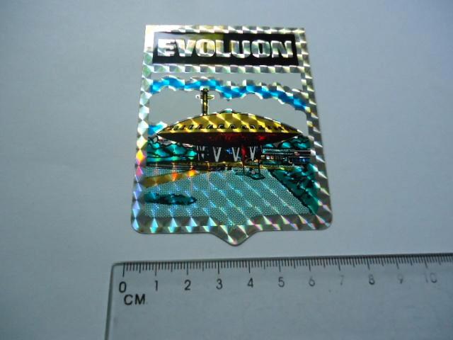 sticker oud EVOLUON Philips museum eindhoven glans retro, Verzamelen, Stickers, Zo goed als nieuw, Bedrijf of Vereniging, Verzenden