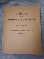 oud boek "Verslag van de commissie voor voorlichting" 1946, Ophalen of Verzenden