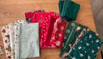 Kerst quiltstoffen, Hobby en Vrije tijd, Stoffen en Lappen, 120 cm of meer, Ophalen of Verzenden, Zo goed als nieuw, Katoen