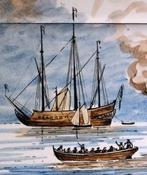 TEGELTABLEAU, Ophalen of Verzenden, Zo goed als nieuw, Zeilboot, Overige typen