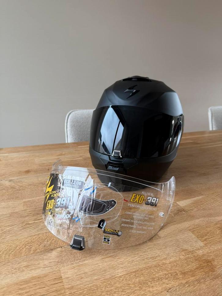 Motorhelm Scorpion Exo-391 solid mat zwart, Motoren, Kleding | Motorhelmen, Integraalhelm, L, Overige merken, Nieuw zonder kaartje