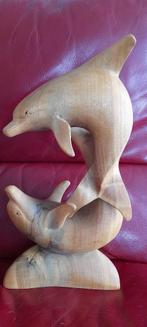 koppel Spelende Dolfijnen Bali art Vintage 42 cm, Verzenden