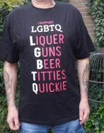 Shirt I support LGBTQ, Kleding | Heren, T-shirts, Ophalen of Verzenden, Nieuw, Maat 56/58 (XL), Zwart