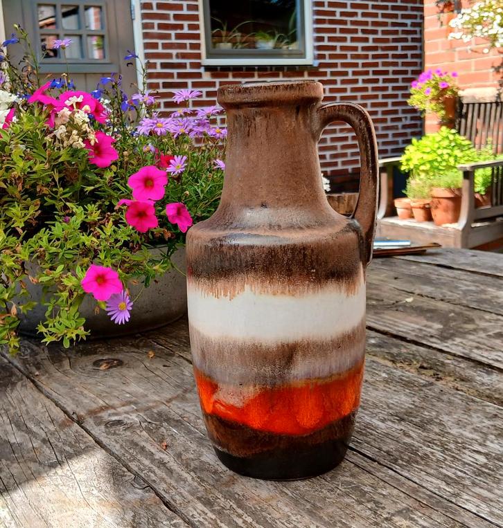 Fat lava vaas met oor - Scheurich 404-26 - West Germany - c, Huis en Inrichting, Woonaccessoires | Vazen, Gebruikt, Overige kleuren