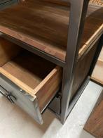 Ladekast industrieel, 2 lades, mixed wood, stoer, kast, 1 of 2 laden, Nieuw, Metaal, Minder dan 100 cm