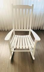 Grote Witte Houten Schommelstoel, Huis en Inrichting, Wit, Ophalen of Verzenden, Zo goed als nieuw, Eén