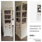 Lakewood Vitrinekast  massief mindi hout nwpr €650 LANDELIJK, Ophalen, 50 tot 100 cm, Zo goed als nieuw, 150 tot 200 cm