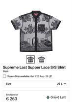 Supreme Last Supper Lace S/S Shirt Black maat L, Maat 52/54 (L), Zwart, Nieuw, Ophalen of Verzenden