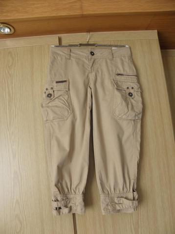 Trendy bruin katoenen kuit broek ONLY mt 34 XS nieuwstaat beschikbaar voor biedingen