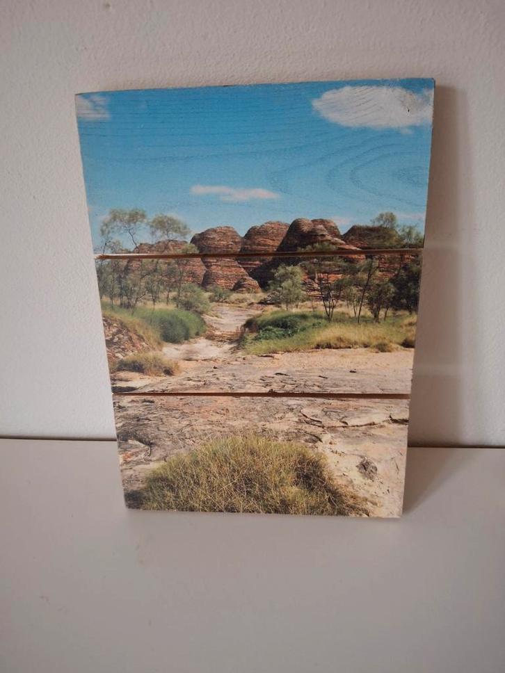 Foto's op houtpaneel, Huis en Inrichting, Woonaccessoires | Schilderijen, Tekeningen en Foto's, Zo goed als nieuw, Foto of Poster