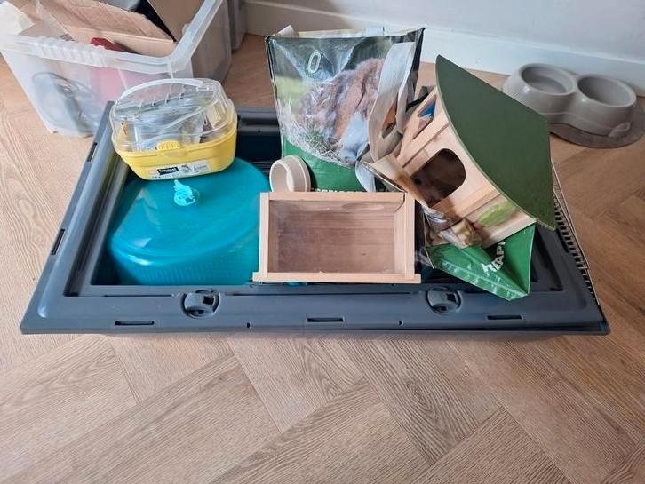 Complete hamster set – kooi + accessoires (alles in één keer, Dieren en Toebehoren, Knaagdieren en Konijnen | Hokken en Kooien