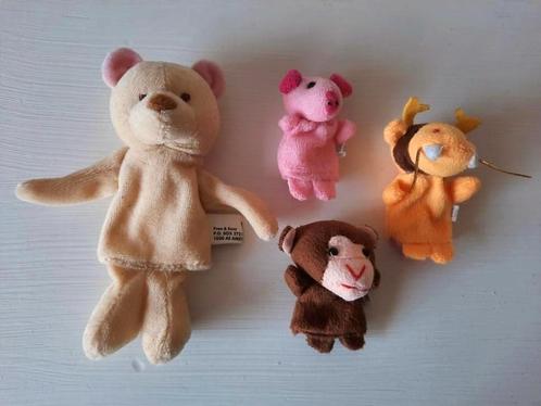 Vingerpopjes Dieren Beer Aap Rendier Vingerpop, Verzamelen, Poppetjes en Figuurtjes, Gebruikt, Ophalen of Verzenden