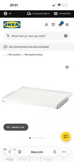 IKEA KOMPLEMENT Uittrekbare plank 75x58 cm, Met plank(en), Kunststof, Zo goed als nieuw, Minder dan 100 cm