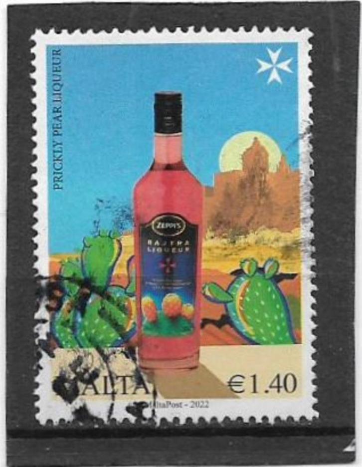 Malta  2022 Local Beverages €1,40, Postzegels en Munten, Postzegels | Europa | Overig, Gestempeld, Malta, Verzenden