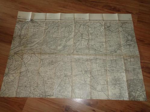 Stafkaart leger 1900 Geertruidenberg Heusden Oosterhout, Verzamelen, Militaria | Algemeen, Landmacht, Overige typen, Nederland